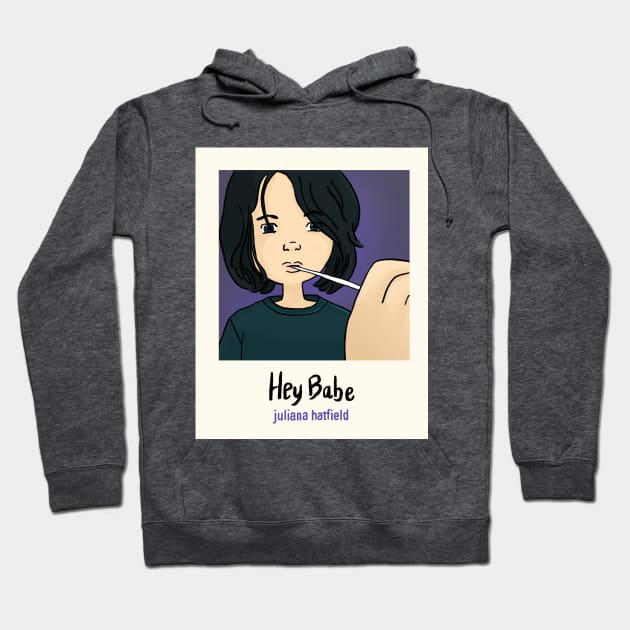 Juliana Hatfield - Hey Babe Polaroid illustration Hoodie by MiaouStudio